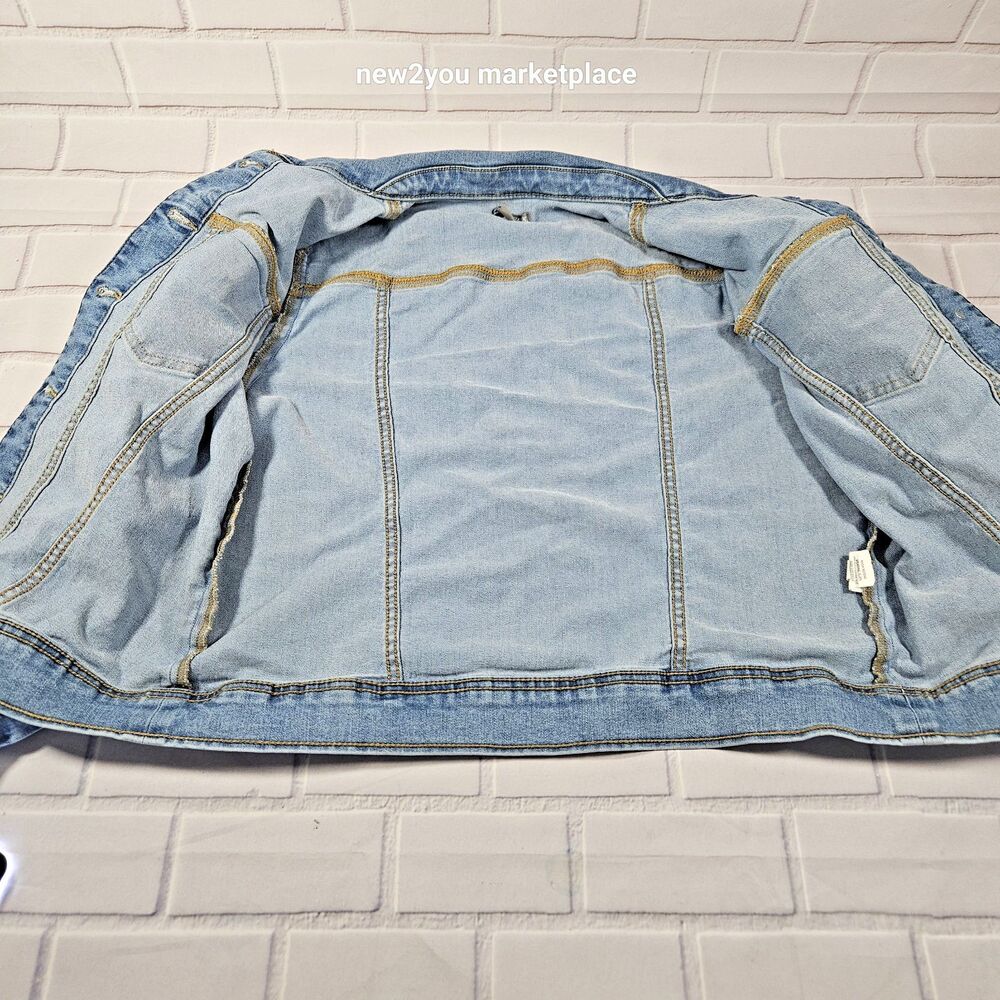 Falls Creek Denim Jacket Girls Size large Long Sleeve Button Up jean jacket - Picture 3 of 12